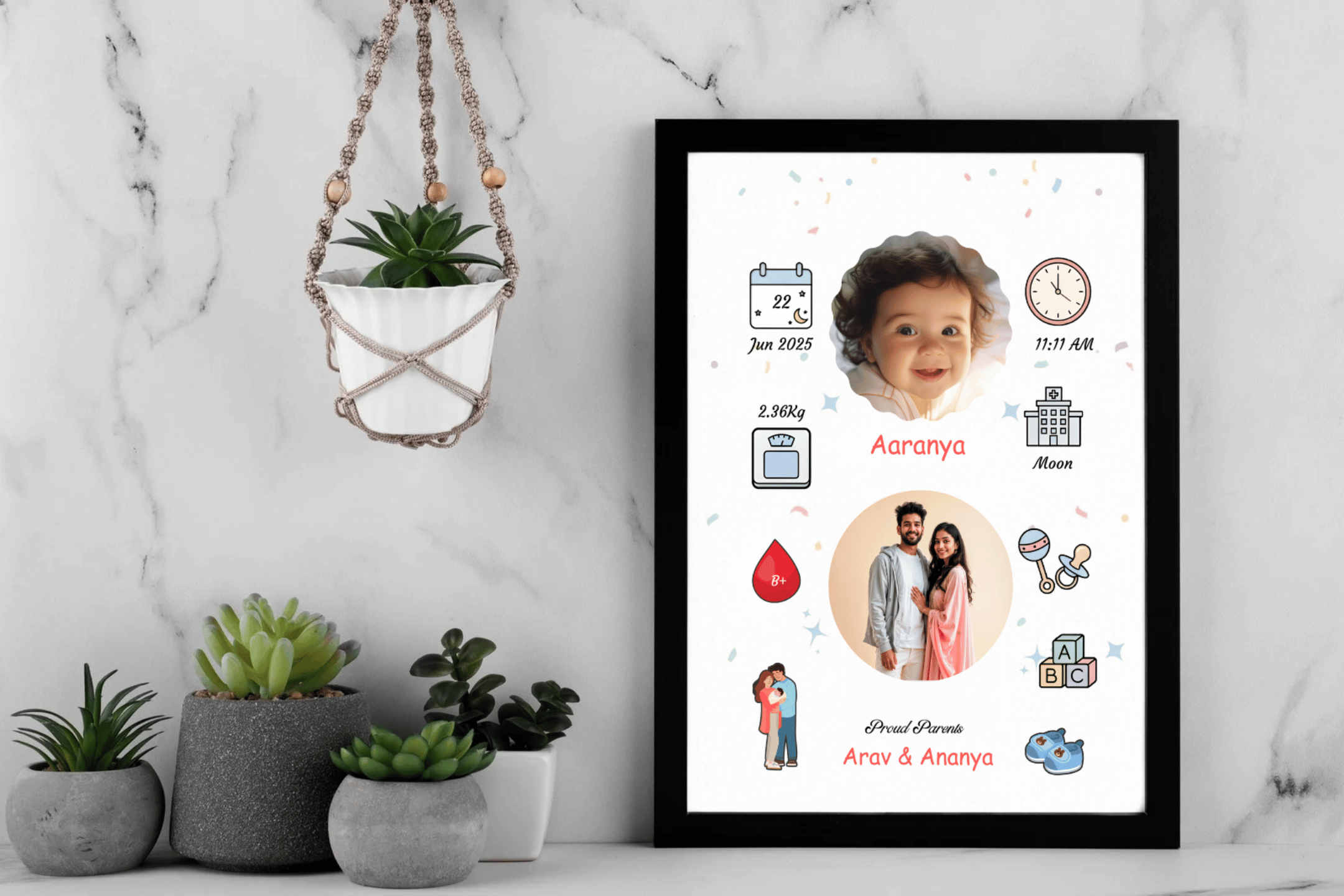 personalized baby born frame – a4 memory print personalized baby born frame – a4 memory print