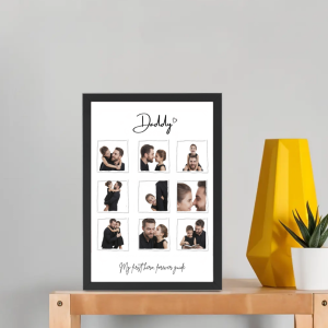 personalized daddy photo frame – family love gift