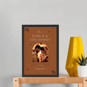wedding wishes photo frame – elegant personalized marriage gift