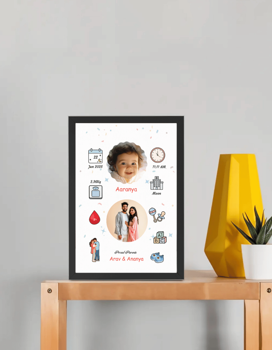 personalized baby born frame – a4 memory print personalized baby born frame – a4 memory print