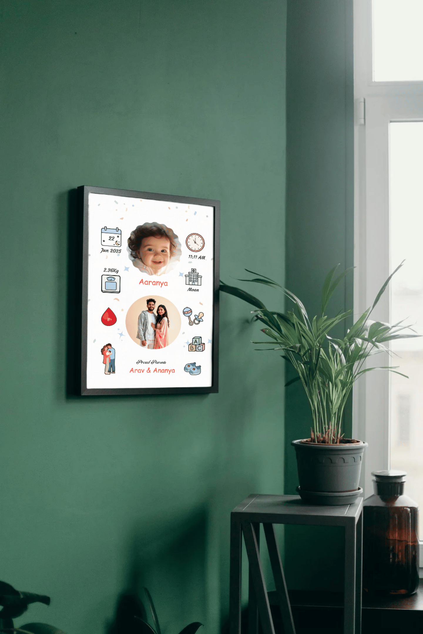 personalized baby born frame – a4 memory print personalized baby born frame – a4 memory print