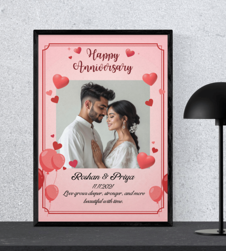 personalized baby born frame – a4 memory print