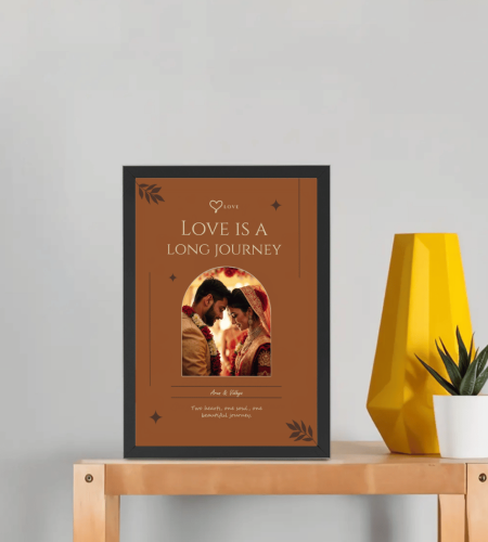 wedding wishes photo frame – elegant personalized marriage gift
